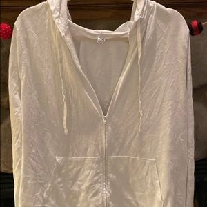Old Navy Lightweight Front Zip Hoodie XXL White!